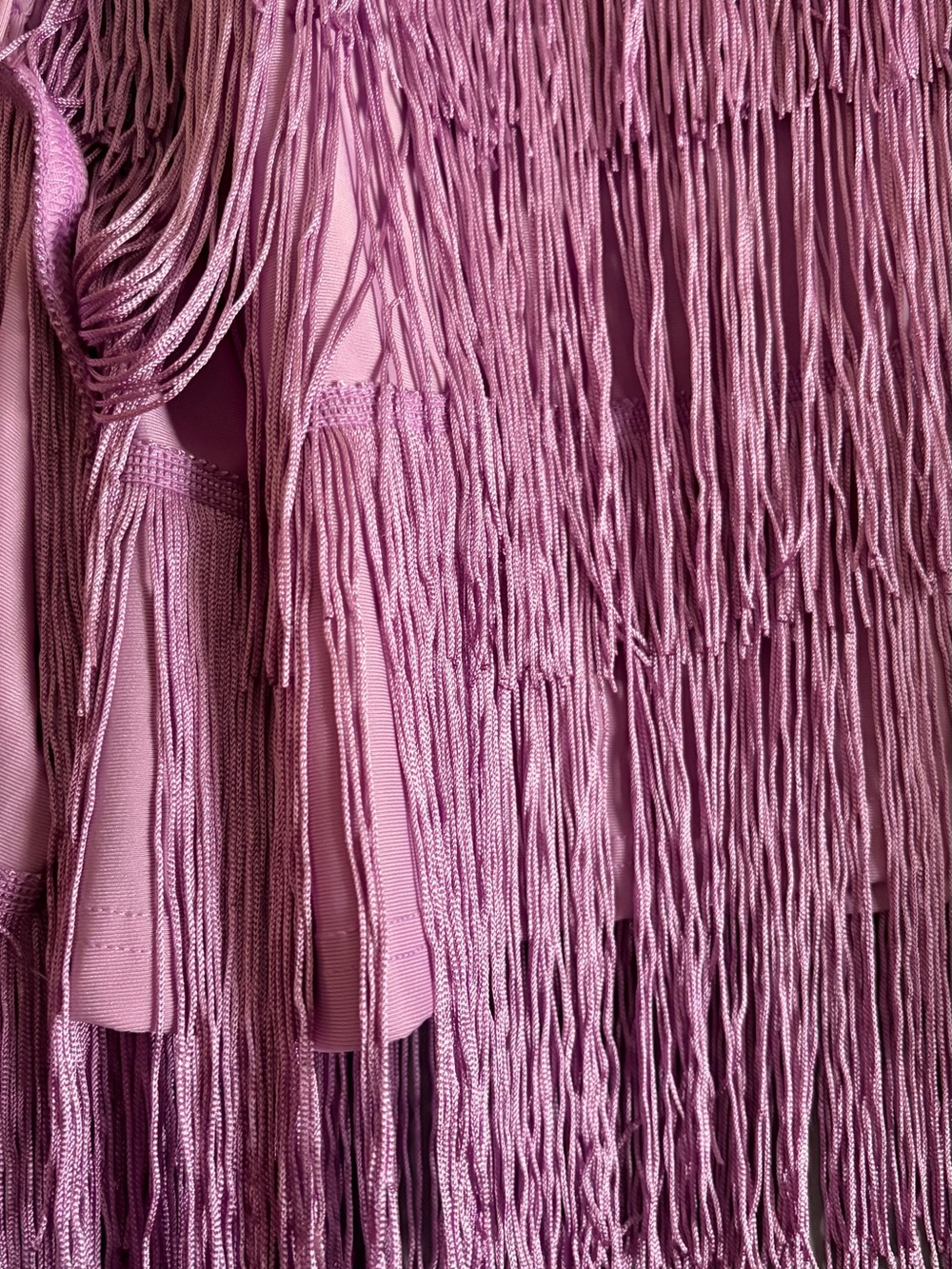 Lilac Fringe Crop Top & Skirt Set - Women - Picture 3 of 3